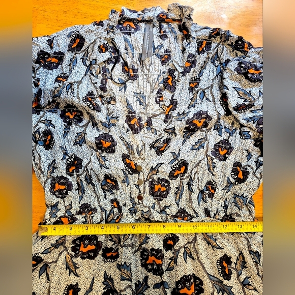 Anthropologie Brown and Black Long Sleeve Sundress - Picture 5 of 9